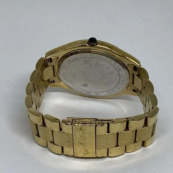 Michael Kors MK3179 Women's Stainless Steel Analog Gold Dial Quartz Watch LJ318 - Picture 10 of 12